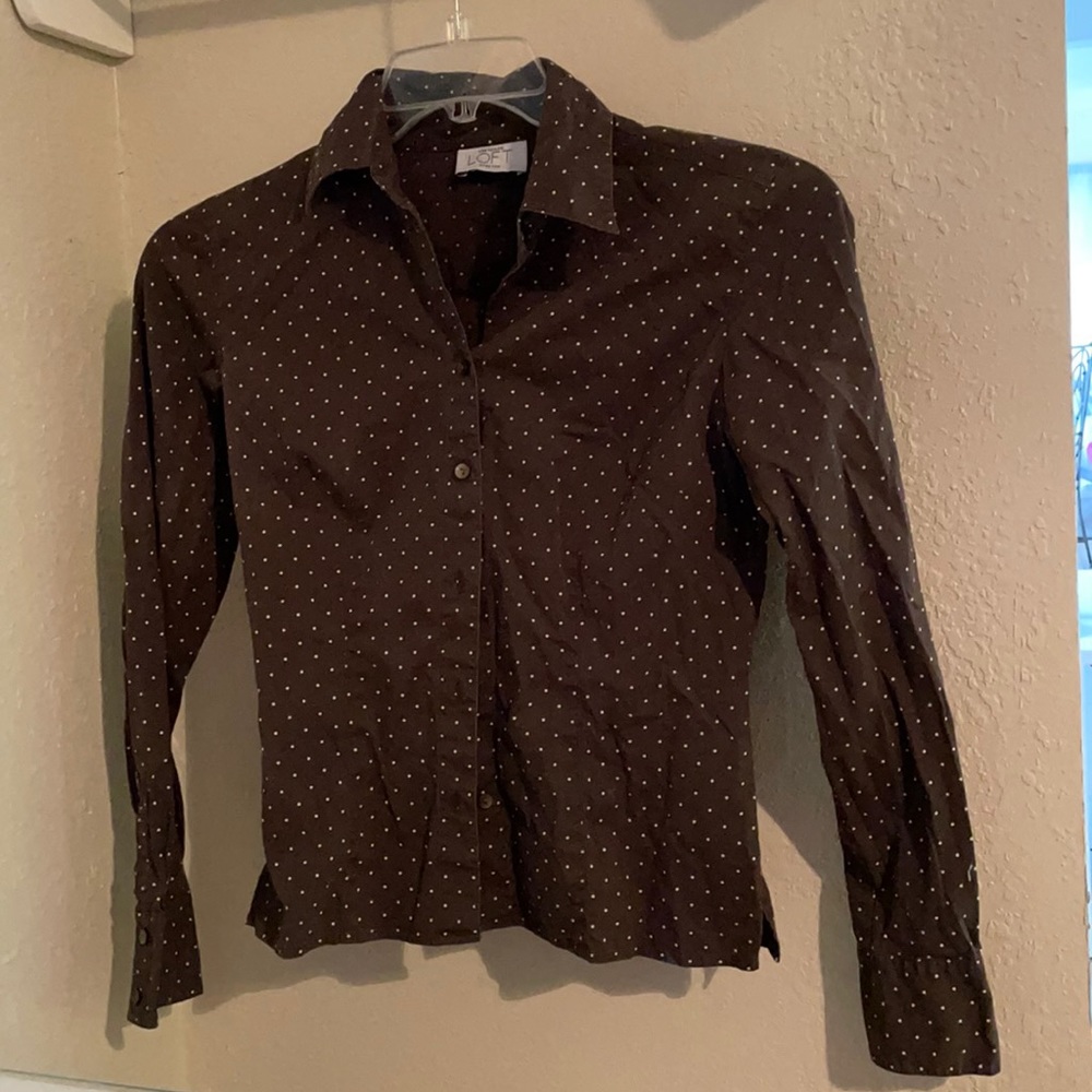 Ann Taylor Loft stretch button up shirt